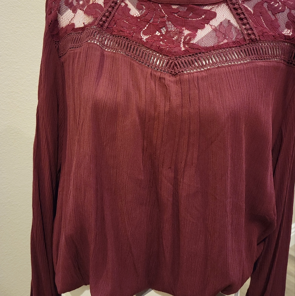 American Rage Wine Blouse - Picture 3 of 5